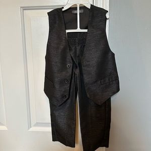 Toddler Boys Dress Pants and Vest, Van Heusen, Size 3T, Black with Shimmer